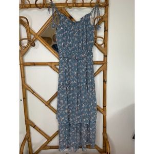 Misa Los Angeles Flowy Summer Floral Tiered Midi Dress